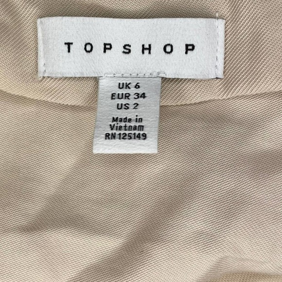 TOPSHOP Tan Neutral Tilda Ring Camisole Top Size 2 - Picture 5 of 9